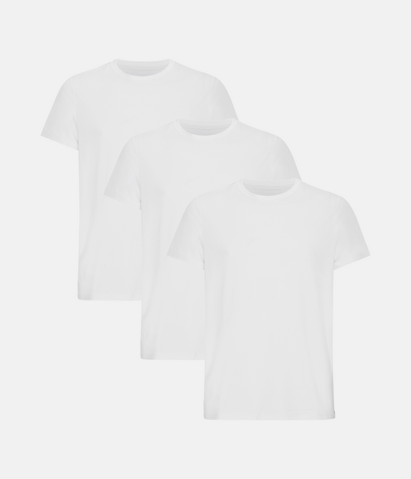 3 pack white bamboo T-shirt
