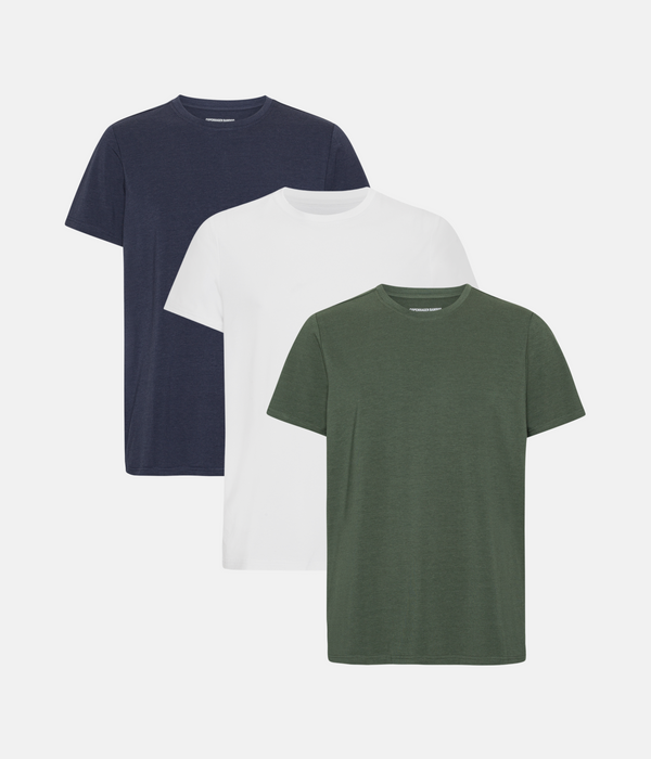 3 pack bamboo T-shirt white/night sky/forest night
