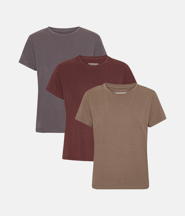 3 pack bamboo T-shirt brown/decadent chocolate/cub