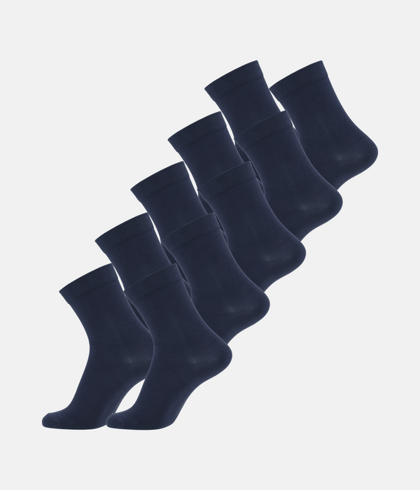 10 pairs of navy bamboo socks