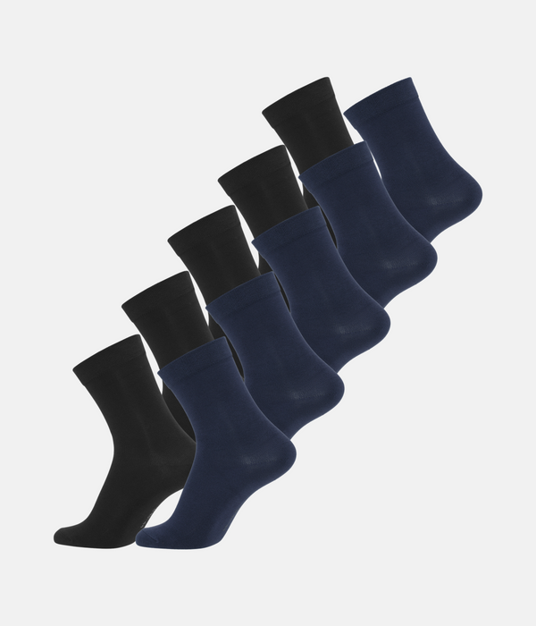 10 pairs of bamboo socks black/navy