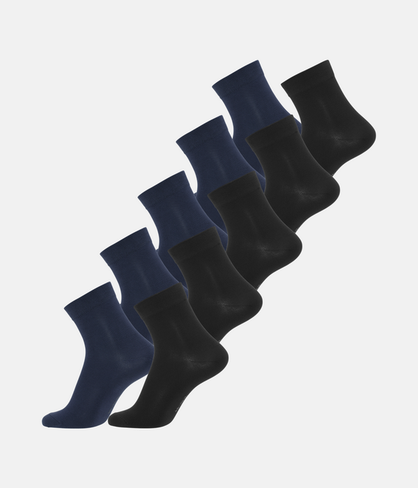 10 pairs of bamboo socks low cut black/navy