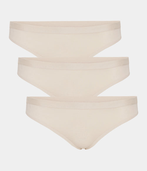 Creme bambus g-streng trusser - 3 pak S Copenhagen Bamboo