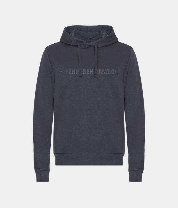 Dark grey bamboo hoodie with logo