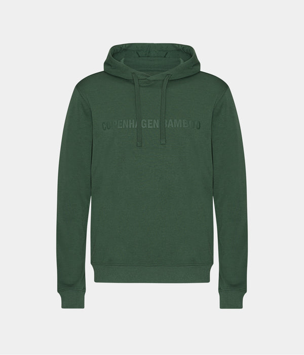 Green bamboo hoodie with logo