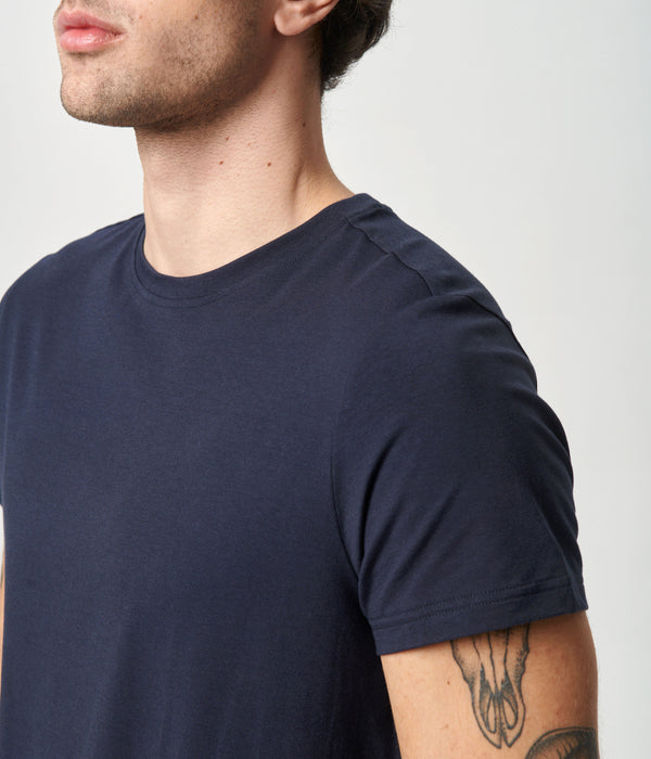 Navy crew neck bambus T-shirt Copenhagen Bamboo