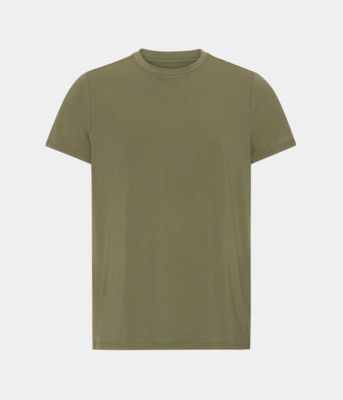 Oliven crew neck bambus T-shirt S Copenhagen Bamboo