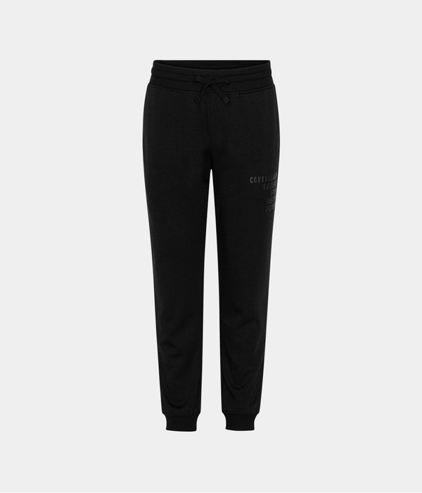 Black bamboo jogging suit with logo