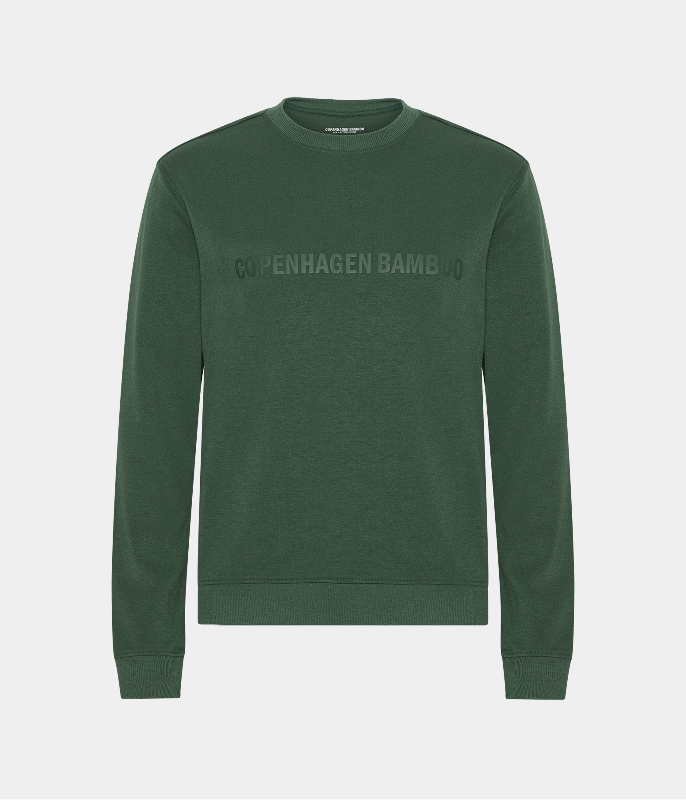 Green bamboo sweatshirt with logo