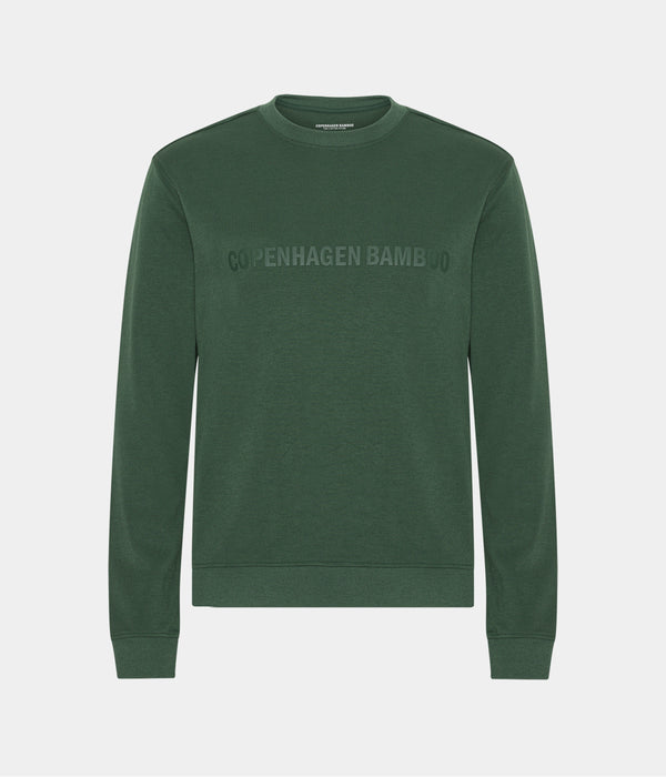 Green bamboo sweatshirt with logo