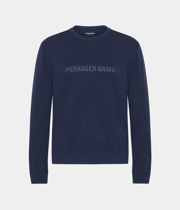Navy bamboo sweatshirt with logo