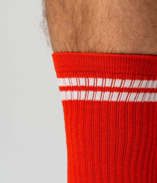 3 par røde bambus tennissokker Copenhagen Bamboo