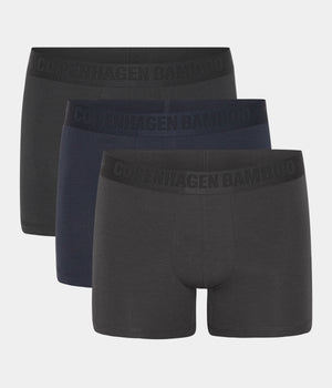 Bamboo underwear - 3 pack black - navy - grey S   Copenhagen Bamboo