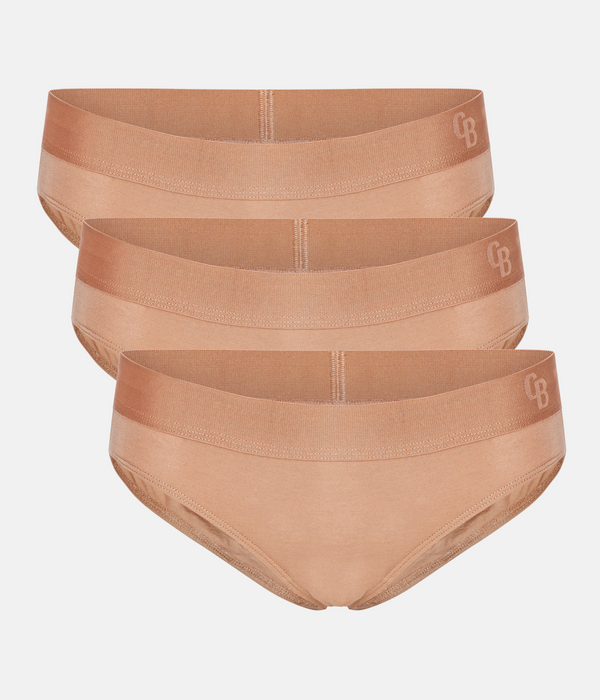 Tan bamboo tai briefs - 3 pack