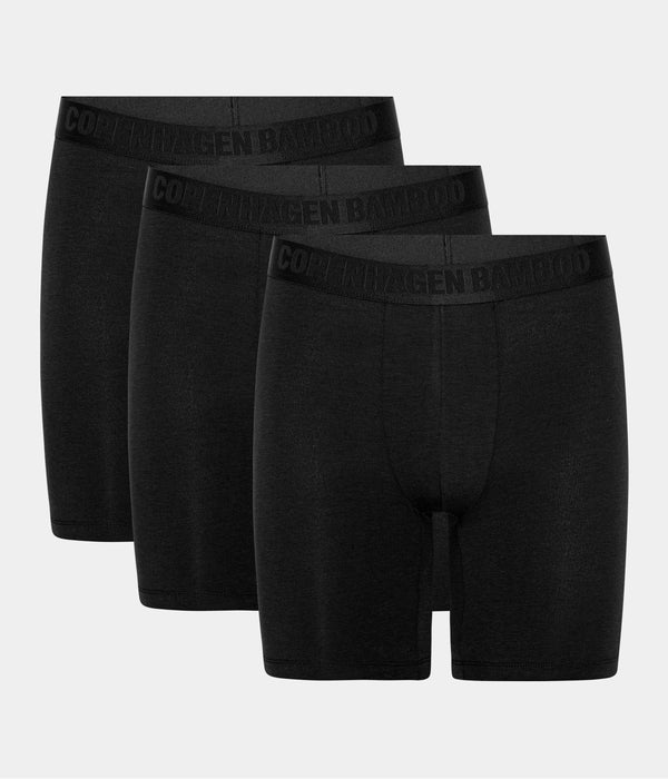 Bambus underbukser med lange ben - 3 pak sort S Copenhagen Bamboo