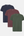 3 pack bamboo T-shirt forest night/night sky/decadent chocolate