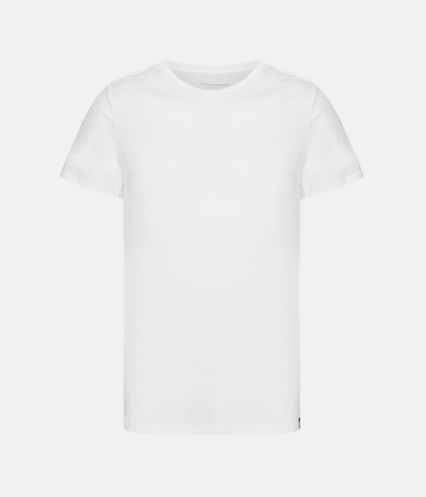 White slim fit crew neck bamboo T-shirts - 2 pack