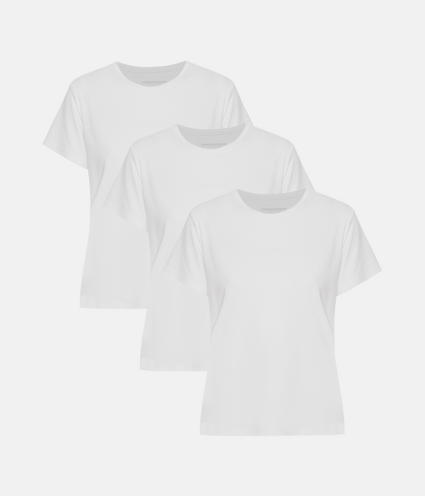 3 pack white bamboo T-shirt