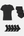 Bamboo Package - T-shirt & Maxi Panties & Socks - Black