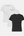 3 pack bamboo T-shirt white/white/black