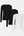 3 pack bamboo long sleeve T-shirt black/black/white