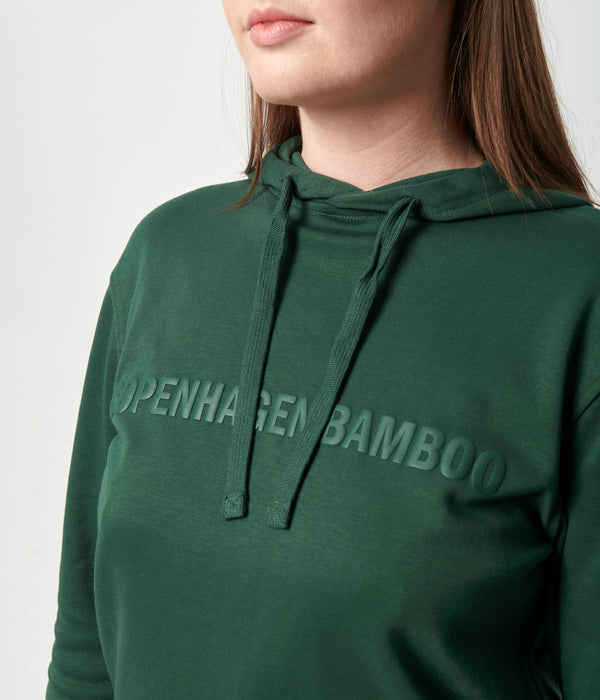 Green bamboo hoodie with logo    Copenhagen Bamboo