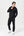 Black bamboo hoodie jogging set with zipper