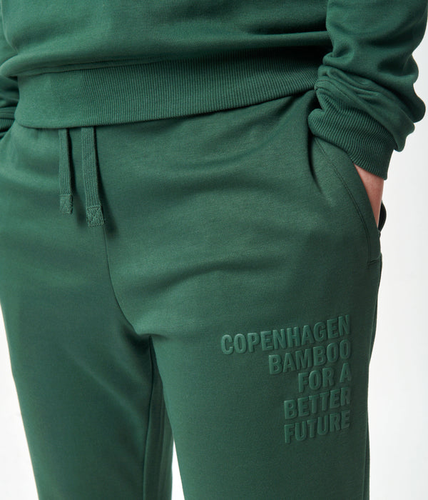 Green bamboo sweatpants with logo    Copenhagen Bamboo