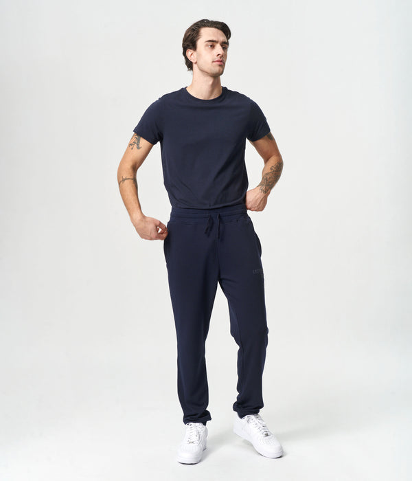 Navy bamboo sweatpants with logo    Copenhagen Bamboo