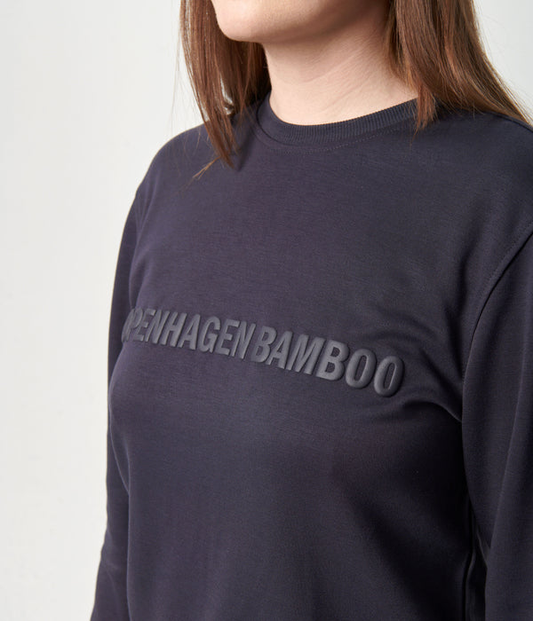 Dark grey bamboo jogging suit with logo