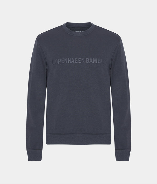 Dark grey bamboo sweatshirt with logo