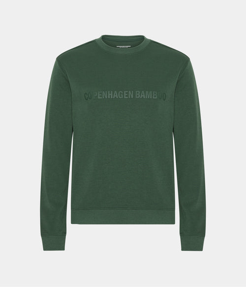 Grøn bambus sweatshirt med logo fra Copenhagen Bamboo