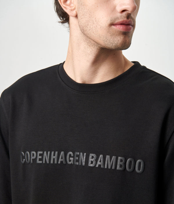 Black bamboo sweatshirt with logo    Copenhagen Bamboo