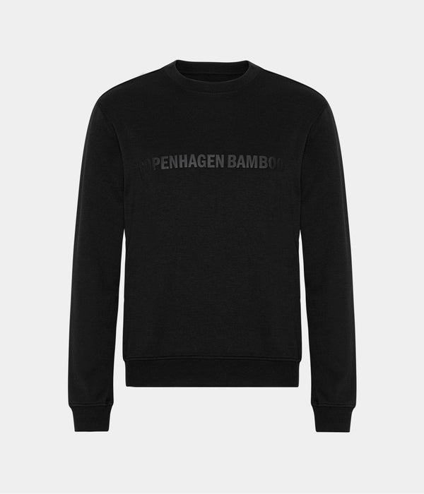 Black bamboo sweatshirt with logo