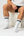 6 pairs of bamboo tennis socks black with white stripes/white with black stripes