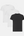 3 pack bamboo T-shirt white/white/black