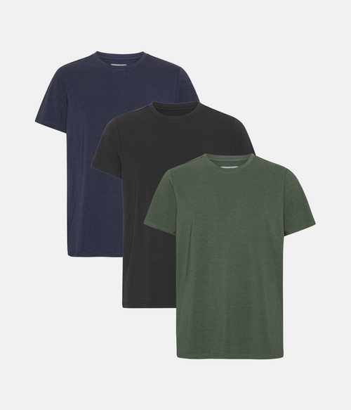 3 pak bambus T-shirt sort/night sky/forest night fra Copenhagen Bamboo