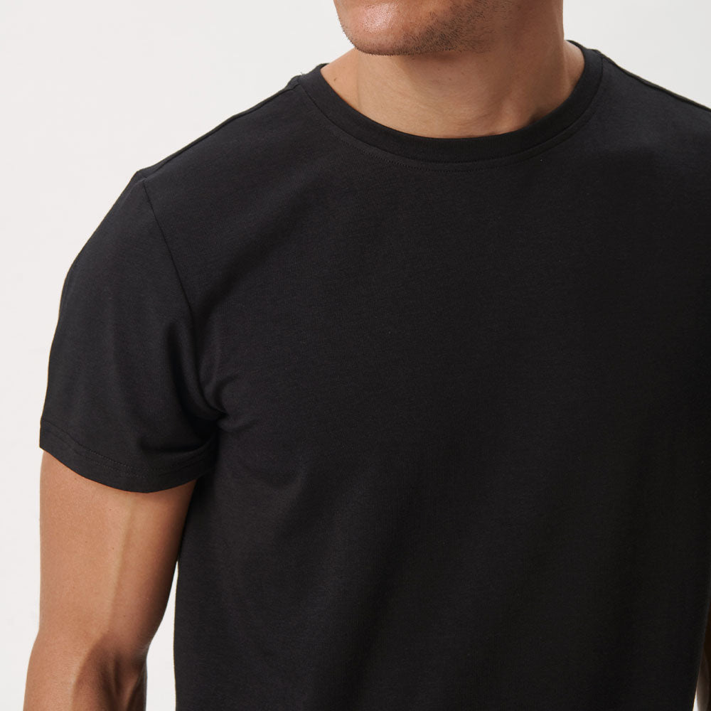 Black bamboo crew neck T-shirt for men – Copenhagen Bamboo