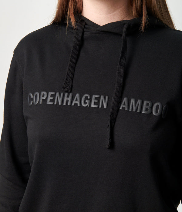 Black bamboo hoodie track suit with logo    Copenhagen Bamboo