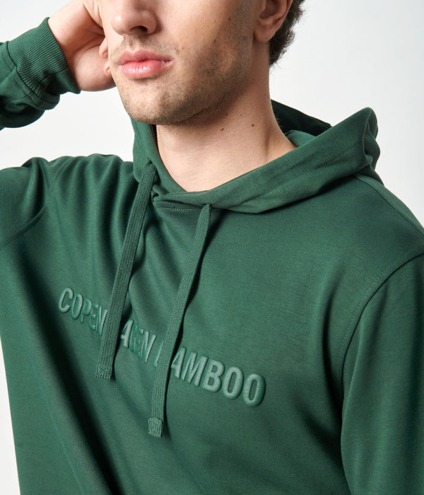 Green bamboo hoodie track suit with logo    Copenhagen Bamboo